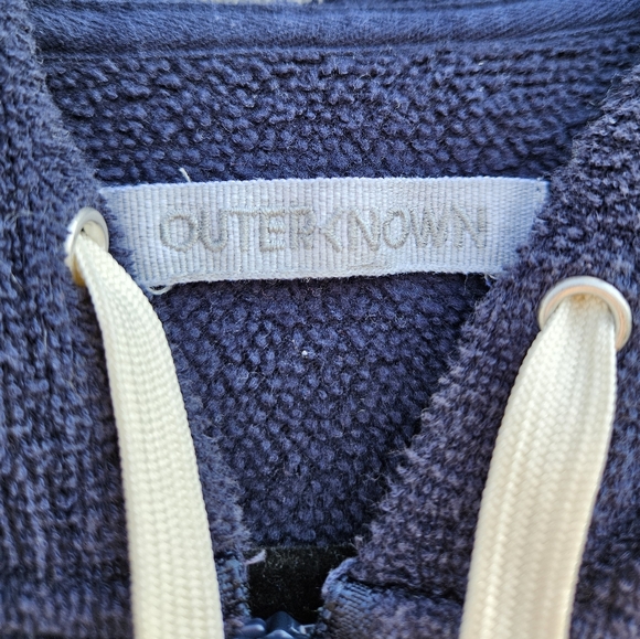 Outerknown Hightide 1/4 Zip Pullover Navy Hoodie - size medium - Picture 9 of 14